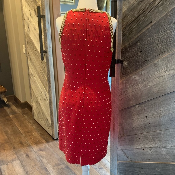 Carmen Marc Valvo Sheath Crew Neck Dress - Picture 10 of 13